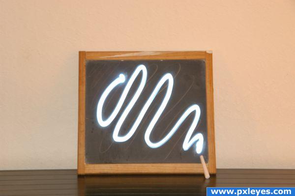 Chalkboard Writing With Light